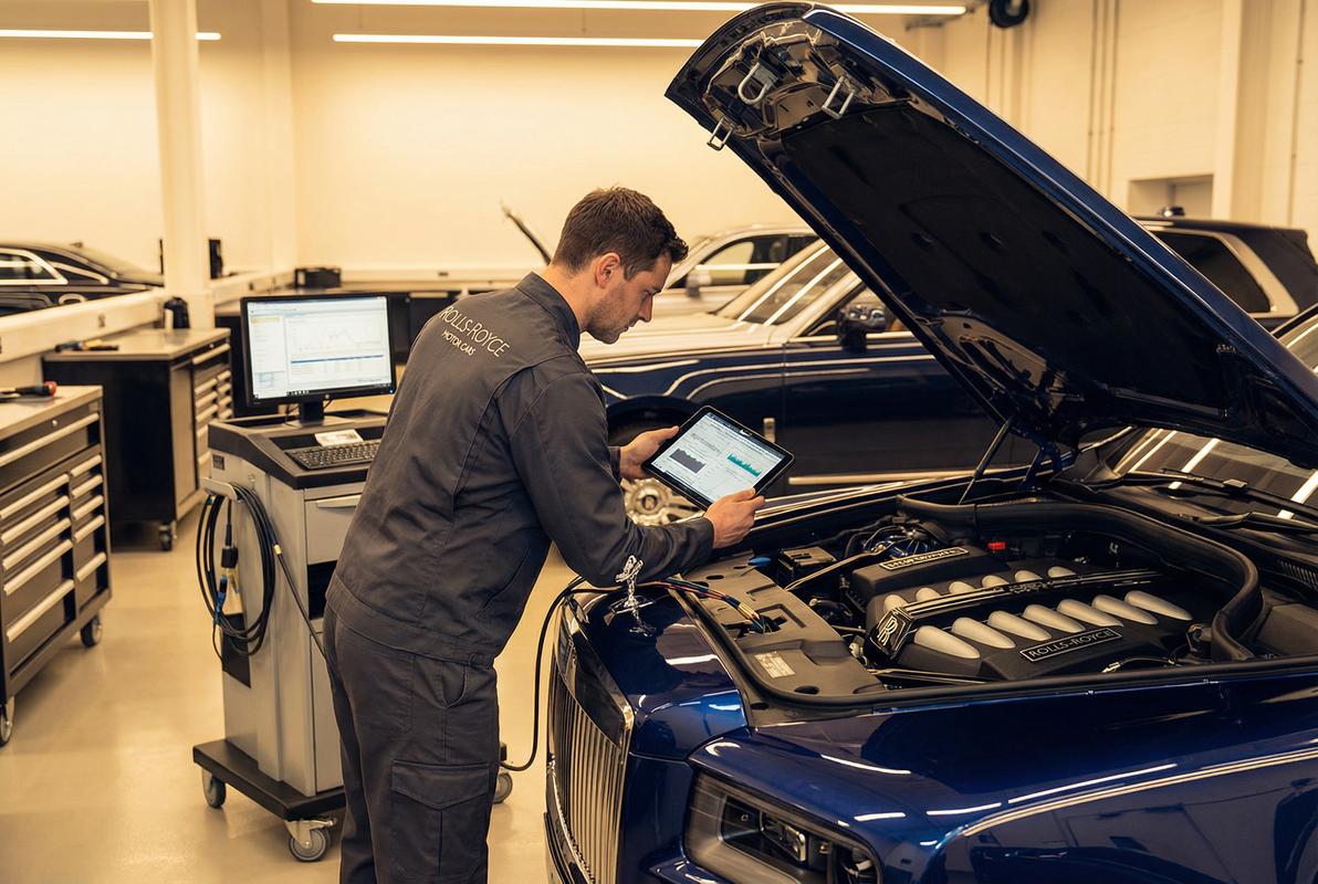 小师妹库里南V12发动机修车视频